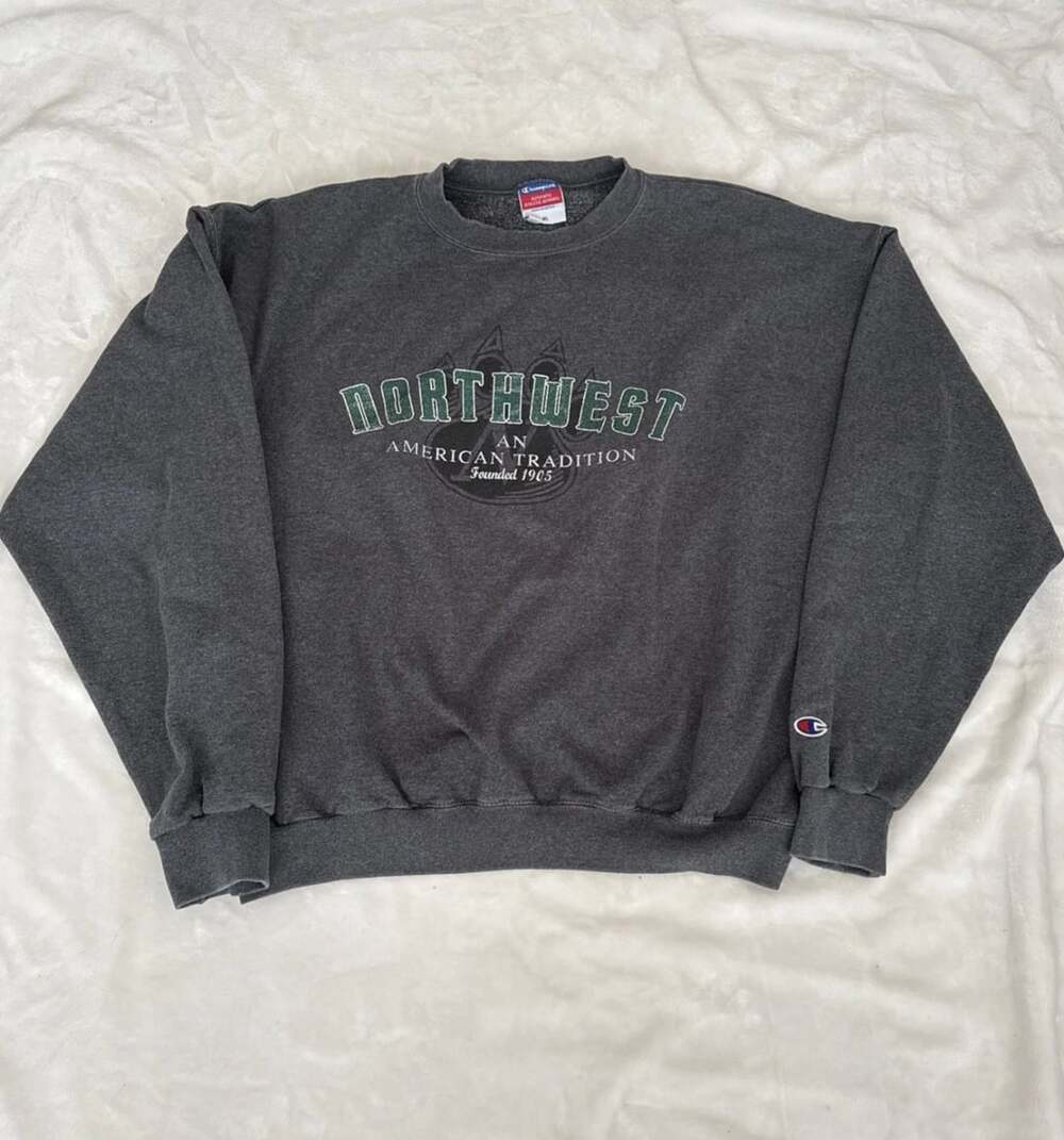 Champion Northwest Sweatshirt Size XL Grey Crewneck